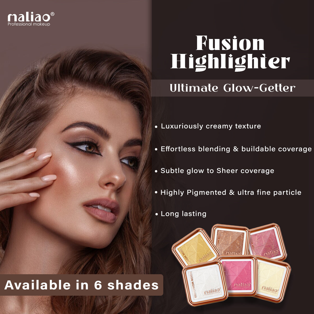 Maliao, TravelFriendly, IntenseRadiance, GlowGetter, BuildableCoverage, MakeupEssentials, Highlighter, UltimateGlow, RadiantFinish,